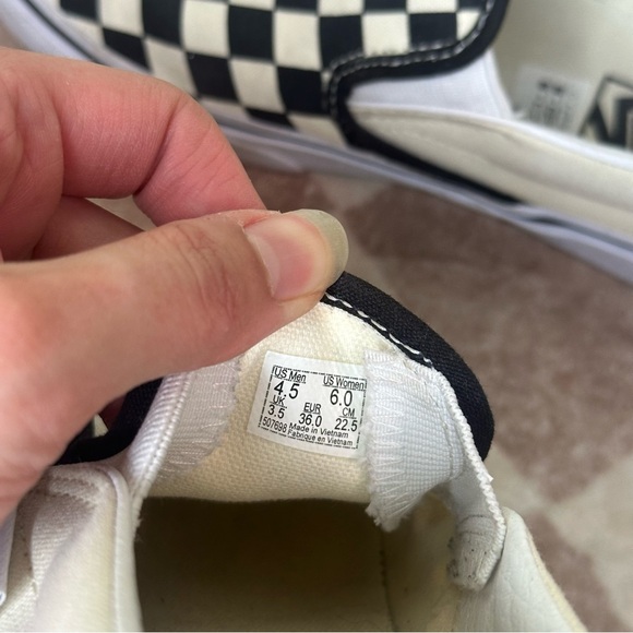 Vans Checkered Slip-On Shoes - Black and White - Picture 7 of 8
